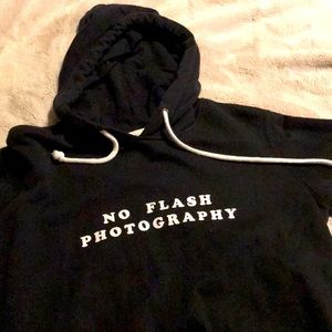 “No flash photography” hoodie